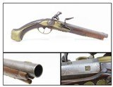 c1710 FRENCH Fighting Pistol .63 Caliber FLINTLOCK by PHILIPPE de SELIERStately Engraved Brass Hardware with Dragon Side Plate - 1 of 17