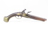c1710 FRENCH Fighting Pistol .63 Caliber FLINTLOCK by PHILIPPE de SELIERStately Engraved Brass Hardware with Dragon Side Plate - 2 of 17