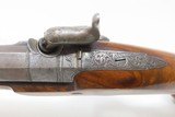 1850s HANOVER German .48 Caliber Percussion Pistol by LÖFFLER Antique Engraved, Single Set Trigger, Octagonal Barrel - 13 of 18