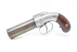 ANTIQUE Allen & Thurber WORCHESTER PERIOD .32 Bar Hammer PEPPERBOX Revolver First American Double Action Revolving Percussion Pistol - 2 of 17