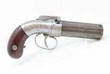 ANTIQUE Allen & Thurber WORCHESTER PERIOD .32 Bar Hammer PEPPERBOX Revolver First American Double Action Revolving Percussion Pistol - 14 of 17