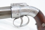 ANTIQUE Allen & Thurber WORCHESTER PERIOD .32 Bar Hammer PEPPERBOX Revolver First American Double Action Revolving Percussion Pistol - 4 of 17
