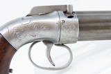 ANTIQUE Allen & Thurber WORCHESTER PERIOD .32 Bar Hammer PEPPERBOX Revolver First American Double Action Revolving Percussion Pistol - 16 of 17