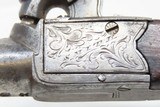 Engraved PAIR of SMITH ENGLISH Antique BOXLOCK Percussion BELT/MUFF Pistols With FOLDING TRIGGERS & SCREW OFF BARRELS! - 23 of 25