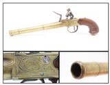 Grotesque Mask WILLIAM GRICE of LONDON Brass .60 Caliber FLINTLOCK Pistol
Circa Late-1700s Sidearm Belt Sized Pistol - 1 of 19