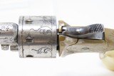Factory ENGRAVED Antique COLT Open Top 7-Shot .22 RF Pocket REVOLVER Ivory Colt’s Answer to Smith & Wesson’s No. 1 Revolver - 7 of 16