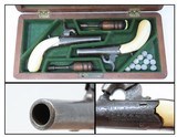 Brace of CASED & ENGRAVED Antique DURS EGG .36 Caliber PERCUSSION Pistols
1840s London, England Self-Defense Sidearms with ACCESORIES - 1 of 25