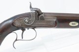 Antique ROBERTSON of PHILADELPHIA Percussion Target Pistol Dueling .48 Cal. 19th Century Percussion Single Shot Pistol - 4 of 19