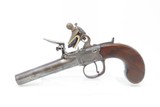 c1810 English WALKLATE Antique FLINTLOCK Pistol .44 Caliber London Birmingham Early-1800s Self Defense Belt Pistol! - 1 of 17