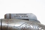 c1850s Antique ALLEN & WHEELOCK Double Action Pistol .36 Caliber Percussion Small Single Shot Deringer-Type Pistol - 6 of 18