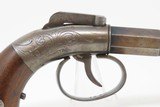 c1850s Antique ALLEN & WHEELOCK Double Action Pistol .36 Caliber Percussion Small Single Shot Deringer-Type Pistol - 17 of 18