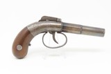 c1850s Antique ALLEN & WHEELOCK Double Action Pistol .36 Caliber Percussion Small Single Shot Deringer-Type Pistol - 15 of 18
