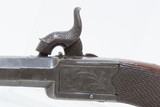 ENGLISH Antique ADAMS of NEWTON ABBOT, DEVON Small Sidehammer .32 Pistol c1850 ENGRAVED FOLDING TRIGGER HIDEOUT - 15 of 16