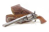 CIVIL WAR Era Antique COLT Model 1851 NAVY .36 Caliber PERCUSSION RevolverManufactured in 1861 with BELT & TOOLED HOLSTER! - 3 of 25
