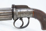 Engraved BRITISH Antique .36 Cal. BAR HAMMER Percussion PEPPERBOX Revolver
1840s 6-Shot Self Defense Revolver - 4 of 17