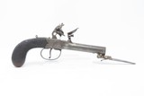 SNAP BAYONET/DAGGER Antique W. MILLS English FLINTLOCK Boxlock Pistol .44 Unique, Engraved, Pocket Sidearm - 20 of 21