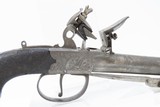 SNAP BAYONET/DAGGER Antique W. MILLS English FLINTLOCK Boxlock Pistol .44 Unique, Engraved, Pocket Sidearm - 17 of 21
