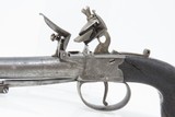 SNAP BAYONET/DAGGER Antique W. MILLS English FLINTLOCK Boxlock Pistol .44 Unique, Engraved, Pocket Sidearm - 4 of 21