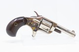 FINE 1876 mfr. Antique COLT Etched Panel NEW LINE .22 Rimfire POCKET Revolver 7-Shot .22 in Nickel & Rosewood! - 14 of 17