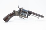 Antique LEFAUCHEUX Style Belgium 7.65mm Cal. PINFIRE Double Action Revolver FOLDING TRIGGER Mid-19th European Self Defense Sidearm - 15 of 18