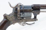 Antique LEFAUCHEUX Style Belgium 7.65mm Cal. PINFIRE Double Action Revolver FOLDING TRIGGER Mid-19th European Self Defense Sidearm - 17 of 18
