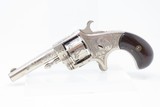 SWEET LITTLE 7-Shot .22 Hopkins & Allen BLUE JACKET Single Action Revolverc1880s ENGRAVED, NICKEL, ROSEWOOD - 2 of 16