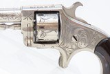 SWEET LITTLE 7-Shot .22 Hopkins & Allen BLUE JACKET Single Action Revolverc1880s ENGRAVED, NICKEL, ROSEWOOD - 4 of 16