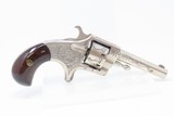 SWEET LITTLE 7-Shot .22 Hopkins & Allen BLUE JACKET Single Action Revolverc1880s ENGRAVED, NICKEL, ROSEWOOD - 13 of 16