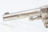 SWEET LITTLE 7-Shot .22 Hopkins & Allen BLUE JACKET Single Action Revolverc1880s ENGRAVED, NICKEL, ROSEWOOD - 5 of 16