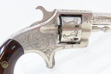 SWEET LITTLE 7-Shot .22 Hopkins & Allen BLUE JACKET Single Action Revolverc1880s ENGRAVED, NICKEL, ROSEWOOD - 15 of 16