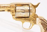 GOLD PLATED, Engraved, STAG Grip COLT .45 Single Action Army 1905 SAA C&ROne-of-a-Kind Colt PEACEMAKER from 1905! - 8 of 20