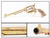 GOLD PLATED, Engraved, STAG Grip COLT .45 Single Action Army 1905 SAA C&ROne-of-a-Kind Colt PEACEMAKER from 1905! - 17 of 20