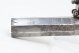 ENGRAVED Antique WHEELER Boxlock FLINTLOCK .50 Caliber POCKET PistolEarly-1800s Self Defense Pistol - 4 of 17
