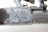 ENGRAVED Antique WHEELER Boxlock FLINTLOCK .50 Caliber POCKET PistolEarly-1800s Self Defense Pistol - 13 of 17