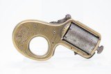 Engraved JAMES REID “My Friend” KNUCKLE DUSTER .22 Caliber Antique REVOLVER 1870s Catskill, New York BRASS KNUCKLE PISTOL Combination - 12 of 14