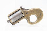 Engraved JAMES REID “My Friend” KNUCKLE DUSTER .22 Caliber Antique REVOLVER 1870s Catskill, New York BRASS KNUCKLE PISTOL Combination - 2 of 14