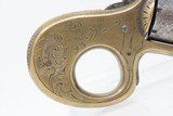 Engraved JAMES REID “My Friend” KNUCKLE DUSTER .22 Caliber Antique REVOLVER 1870s Catskill, New York BRASS KNUCKLE PISTOL Combination - 13 of 14