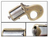 Engraved JAMES REID “My Friend” KNUCKLE DUSTER .22 Caliber Antique REVOLVER 1870s Catskill, New York BRASS KNUCKLE PISTOL Combination - 1 of 14