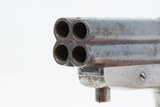 c1860s Engraved Copy 4-Barrel SHARPS PEPPERBOX .30 Rimfire Pistol Antique
With Revolving Firing Pin! - 6 of 16