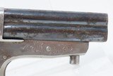 c1860s Engraved Copy 4-Barrel SHARPS PEPPERBOX .30 Rimfire Pistol Antique
With Revolving Firing Pin! - 16 of 16