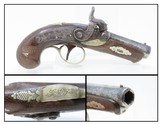 c1850s Period Copy of Henry DERINGER’S Hideout Pistol PHILADELPHIA Antique
.41 Caliber Engraved, German Silver “PEANUT” Sized Pistol! - 1 of 16