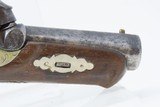 c1850s Period Copy of Henry DERINGER’S Hideout Pistol PHILADELPHIA Antique
.41 Caliber Engraved, German Silver “PEANUT” Sized Pistol! - 5 of 16