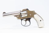 NICKEL & MOTHER of PEARL SMITH & WESSON .32 Safety Hammerless REVOLVER C&Rc1902 5-Shot “LEMMON SQUEEZER” - 5 of 23