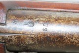 Rare PILLOCK CONVERSION Antique U.S. R&C LEONARD Contract Model 1808 MUSKET WAR OF 1812 Dated; 1 of only 5,000 Made - 12 of 22
