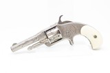 ENGRAVED, NICKEL, IVORY 1873 Patent OTIS SMITH .32 Rimfire REVOLVER Antique SCARCE Little Wild West HIDEOUT Revolver! - 2 of 16