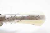 ENGRAVED, NICKEL, IVORY 1873 Patent OTIS SMITH .32 Rimfire REVOLVER Antique SCARCE Little Wild West HIDEOUT Revolver! - 6 of 16