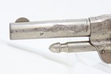 ENGRAVED, NICKEL, IVORY 1873 Patent OTIS SMITH .32 Rimfire REVOLVER Antique SCARCE Little Wild West HIDEOUT Revolver! - 5 of 16
