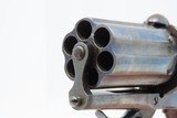 Antique EUROPEAN Multi Barrel FOLDING Trigger 7mm Caliber PINFIRE PEPPERBOX Pocket Size European 1880s Double Action Self Defense Pistol - 4 of 13