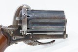 Antique EUROPEAN Multi Barrel FOLDING Trigger 7mm Caliber PINFIRE PEPPERBOX Pocket Size European 1880s Double Action Self Defense Pistol - 14 of 14