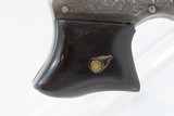 Engraved REMINGTON Antique SAW HANDLE Vest Pocket .22 Cal. Rimfire DERINGER SCARCE 1 of 17,000 Made During Production Run! - 14 of 16